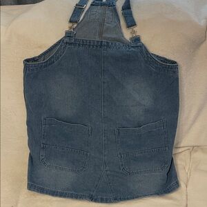 Denim Overall Skirt - Blue Women Jeans
